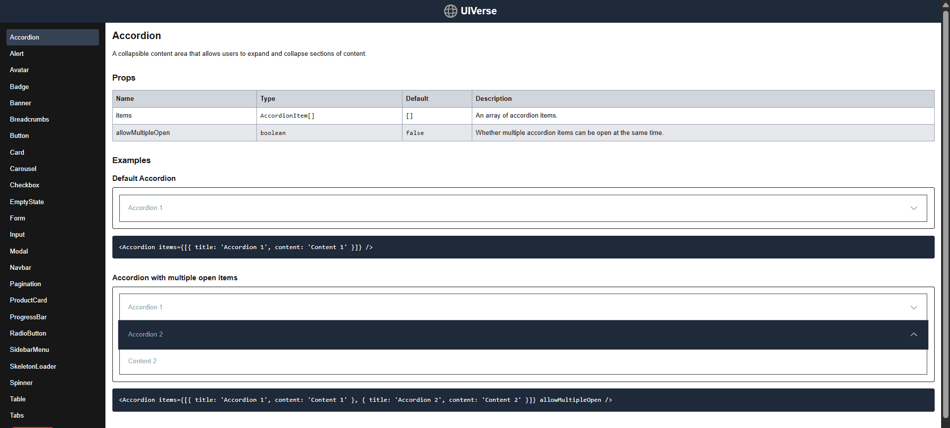 UIVerse Component Library